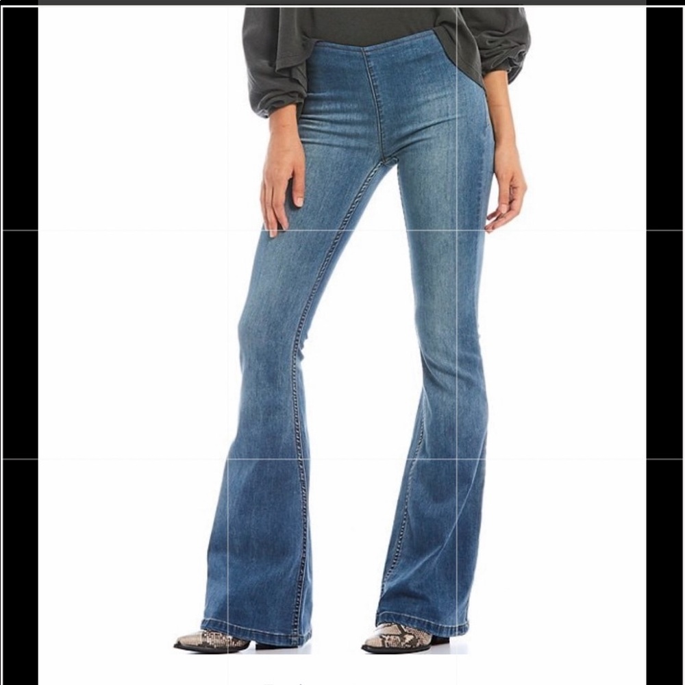 Free People Indigo Flare & Wide Leg Jeans